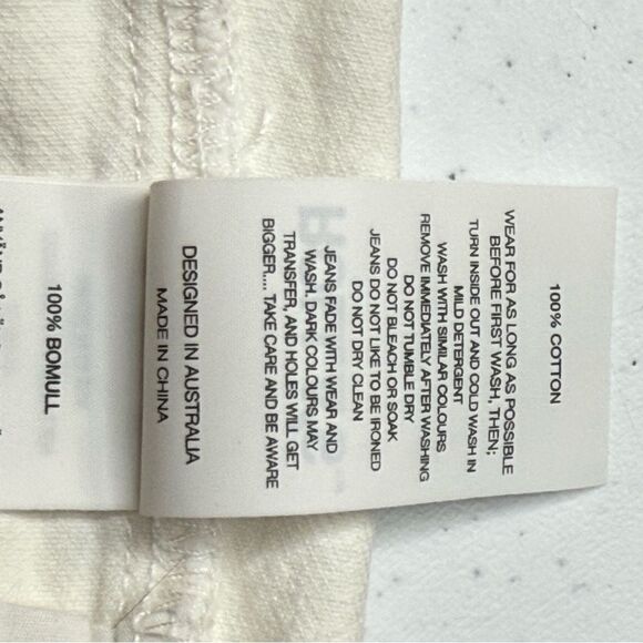 Rolla’s Dusters High Rise Slim Distressed White Denim Shorts Size 27 - Picture 7 of 8